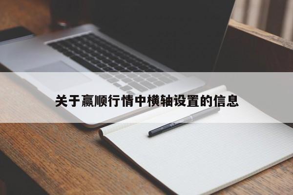 关于赢顺行情中横轴设置的信息
