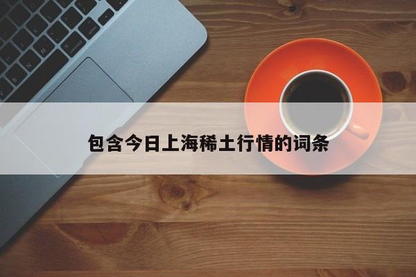 包含今日上海稀土行情的词条